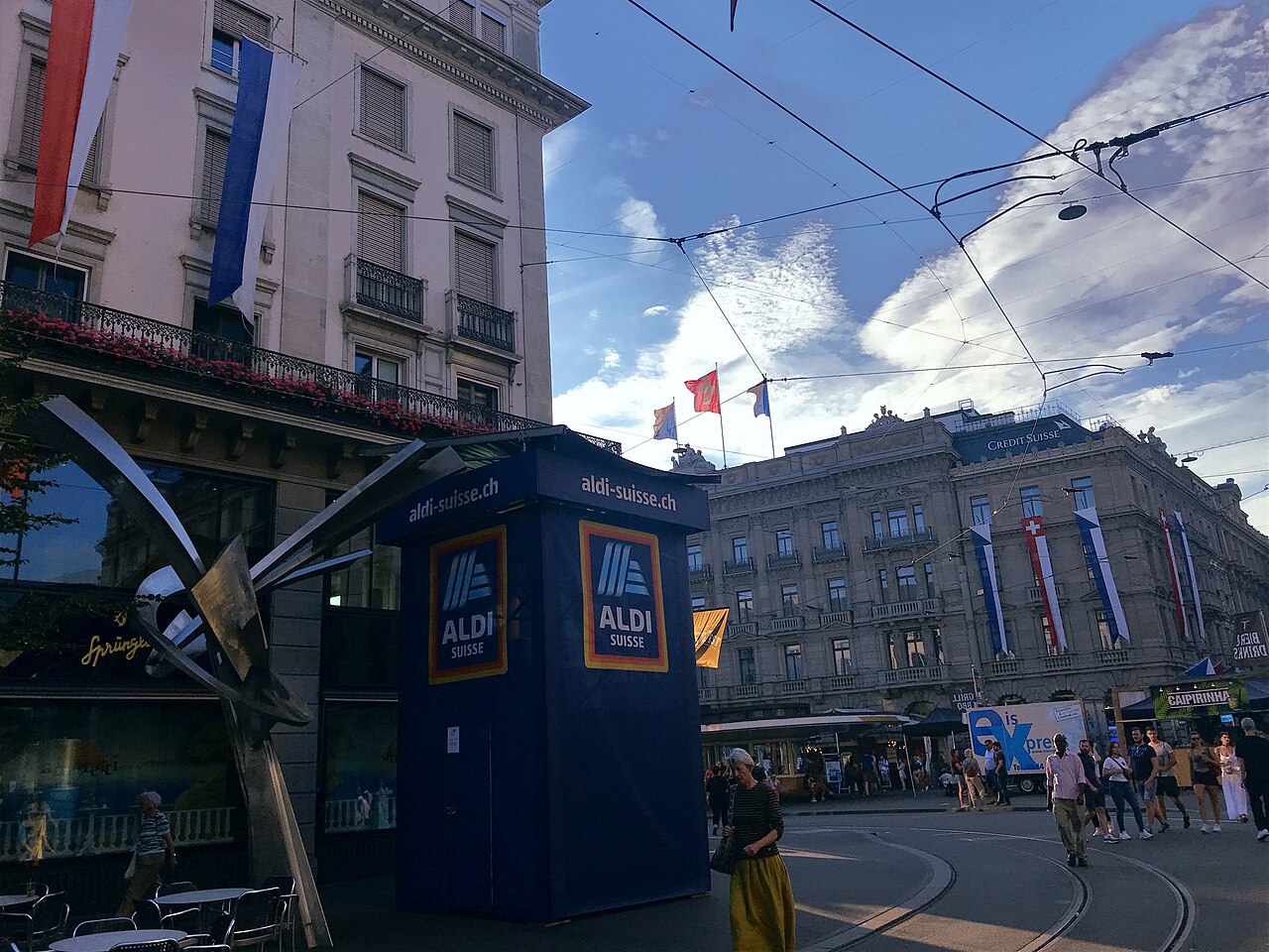 Bank building in the Zurich financial district